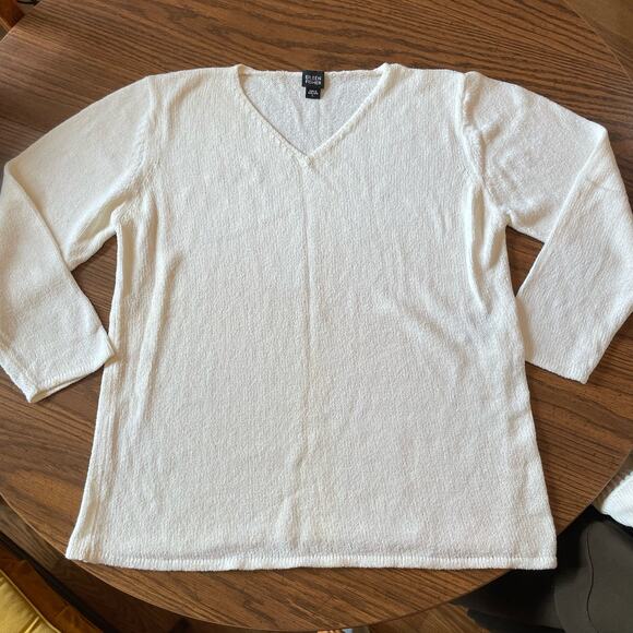 Eileen  Fisher  ivory tunic top size Large - Picture 5 of 5